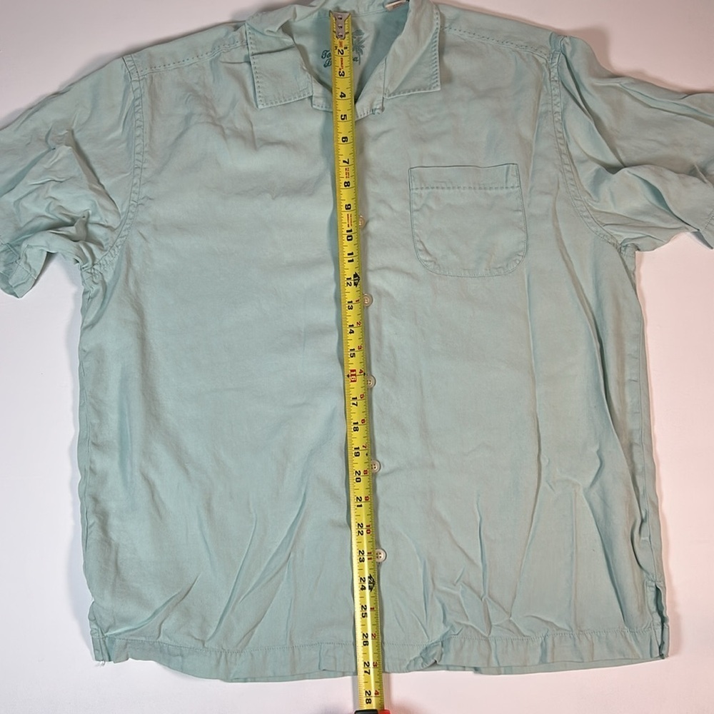 Tommy Bahama Green Silk Short Sleeve Men’s Shirt - Large - Picture 8 of 9